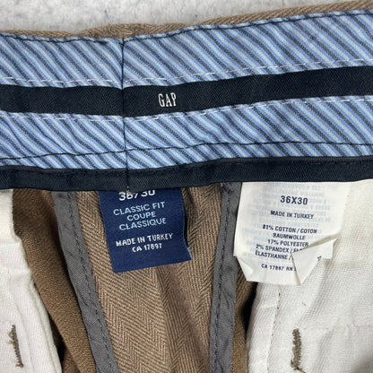 GAP Super Baggy Classic Fit Brown Chino Pants Trousers