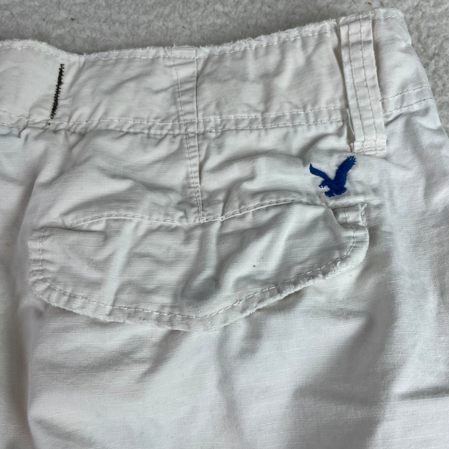 Vintage American Eagle Long Cargo White Shorts