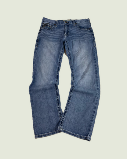 Ariat Slim Fit M7 Light Wash Whisker Bootcut Jeans