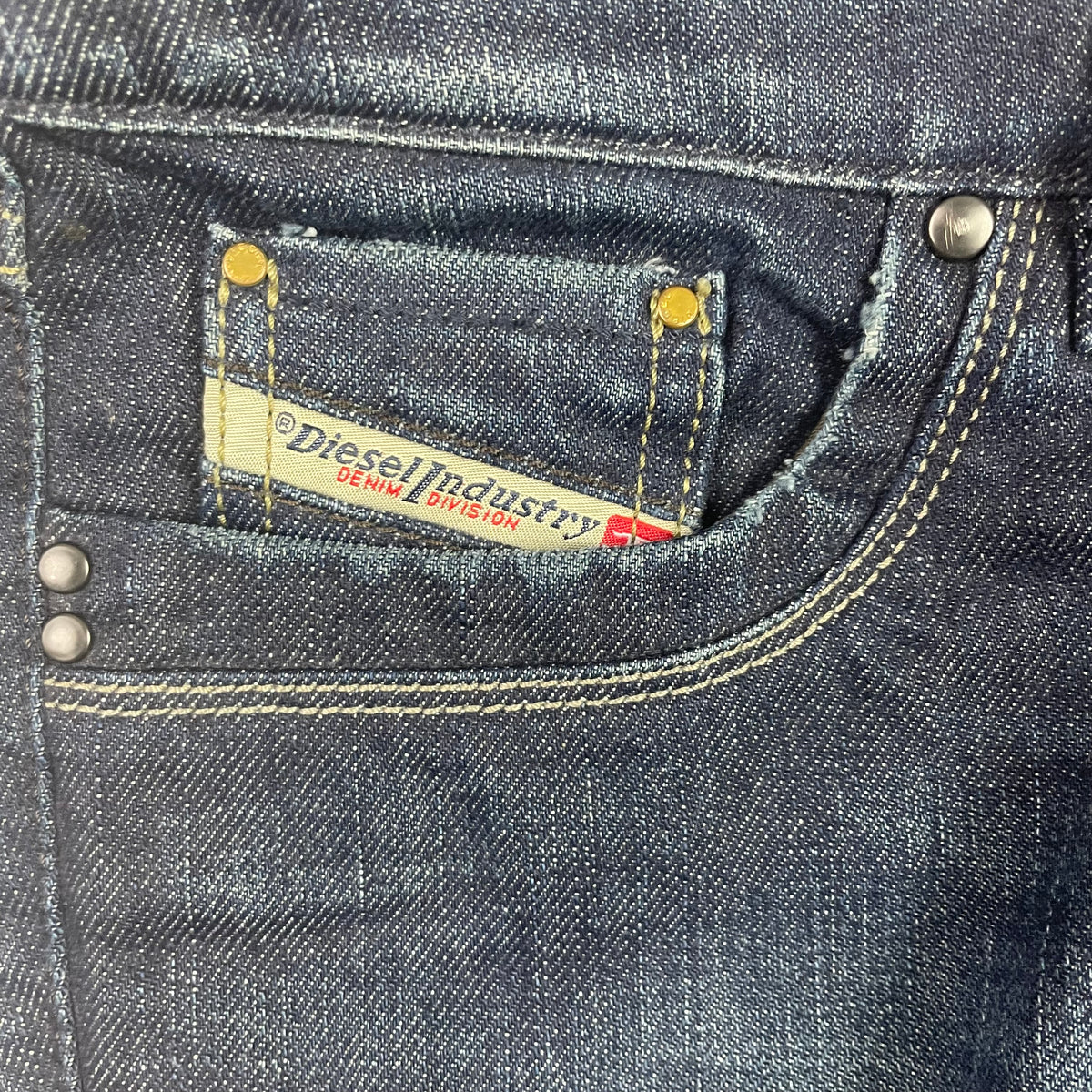 Y2K Diesel Ronhar Dark Wash Stretch Denim Flare Jeans 27 Made In Italy