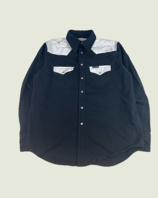 Vintage Calvin Klein Color Block Western Yoke Button Up Shirt