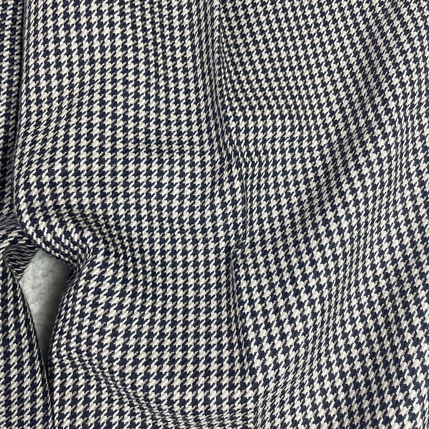 Vintage High Waisted Pleated Houndstooth Wool Barrel Baggy Pants