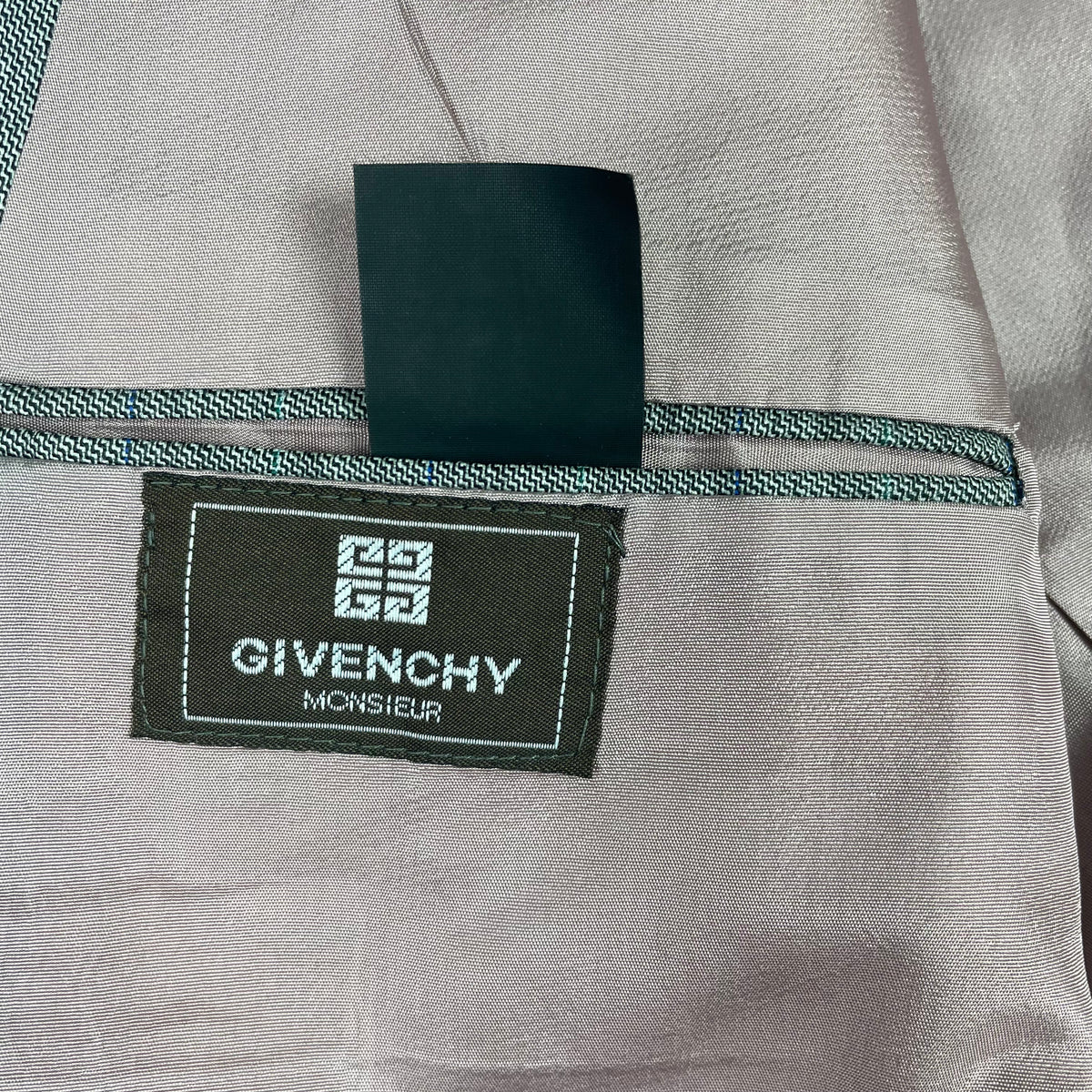 Vintage Givenchy Monsieur Grey Virgin Wool Double Breasted Blazer 42