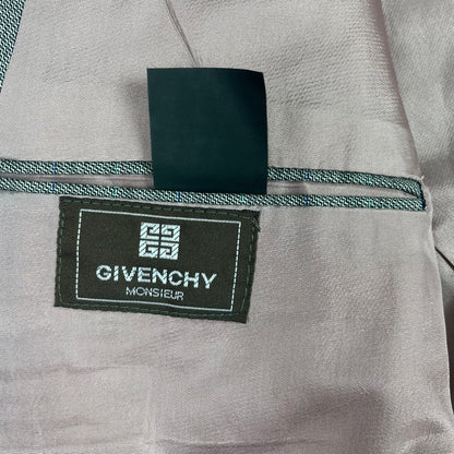 Vintage Givenchy Monsieur Grey Virgin Wool Double Breasted Blazer 42