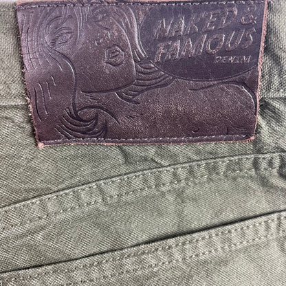 Naked & Famous Army Green Duck Selvedge Jeans