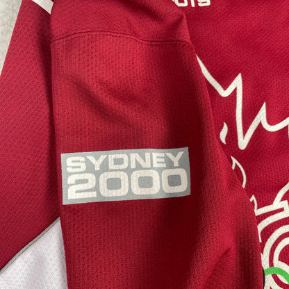 Roots Sydney 2000 Team Canada Olympic Hockey Jersey Red White