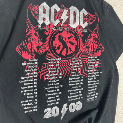 Vintage AC DC Black Ice Tour 2008 2009 Shirt