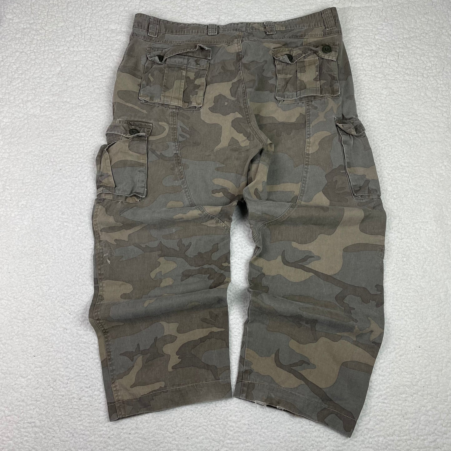 Vintage Super Baggy Woodland Camo Pants