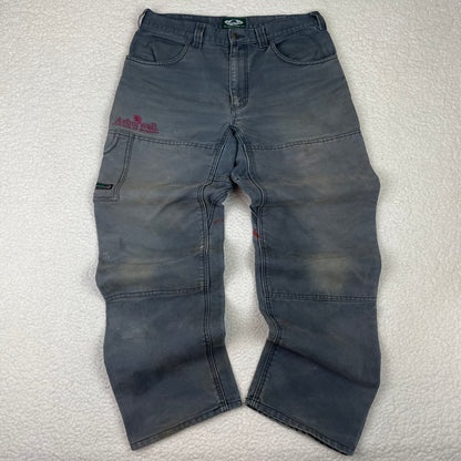 Arborwear Ripstop Gray Double Knee Pants Paint Splatter