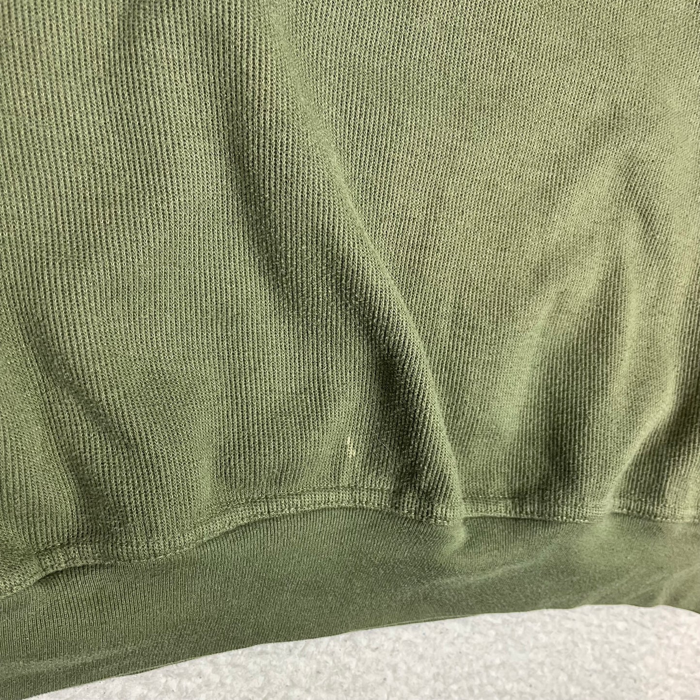 Vintage Mixed Materials Denim Ribbed Long Sleeve Polo