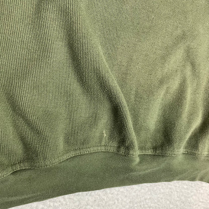 Vintage Mixed Materials Denim Ribbed Long Sleeve Polo