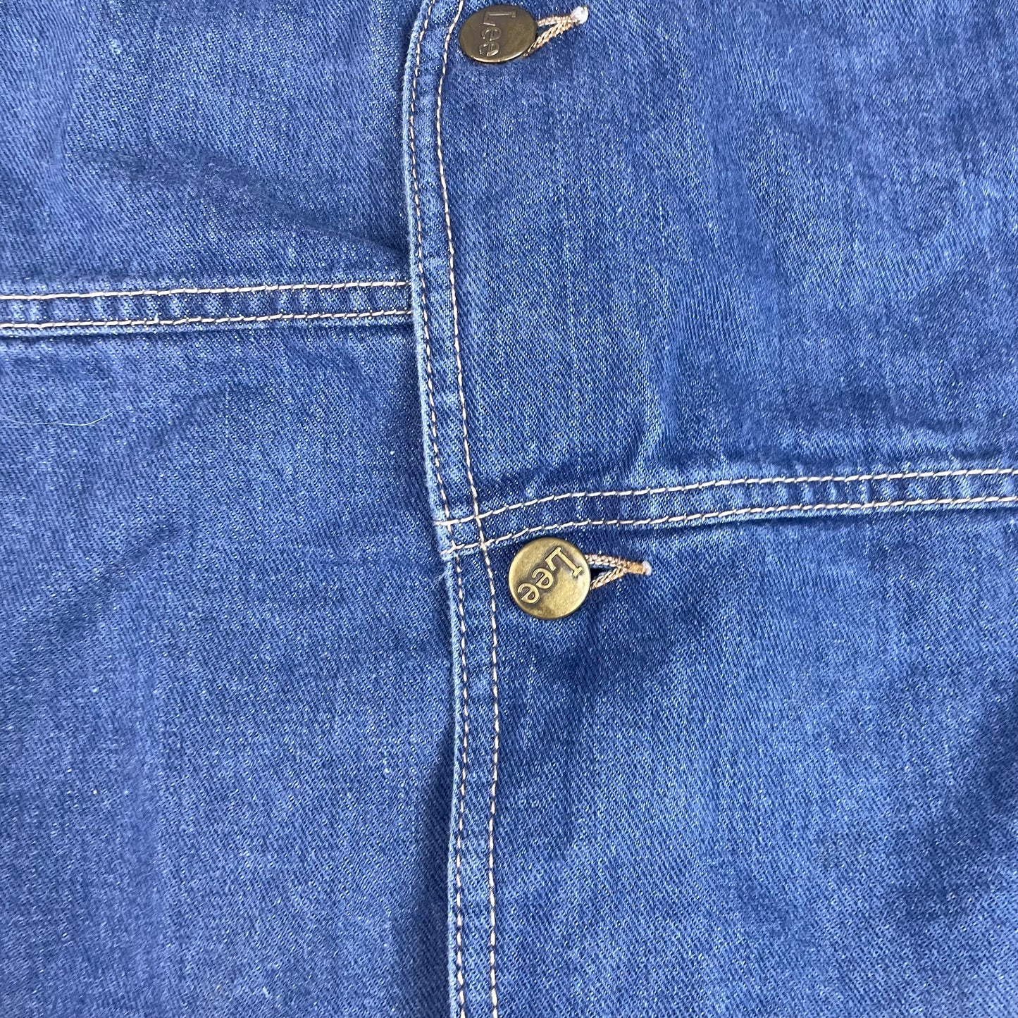 Lee Vintage Blue Denim Button Up Vest