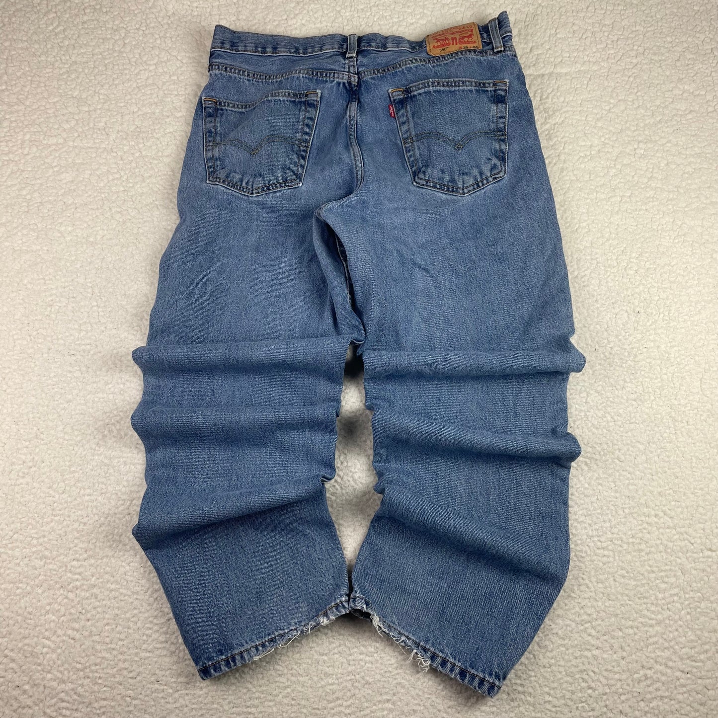 Vintage Levis 550 Baggy Barrel Relax Fit Light Wash Jeans