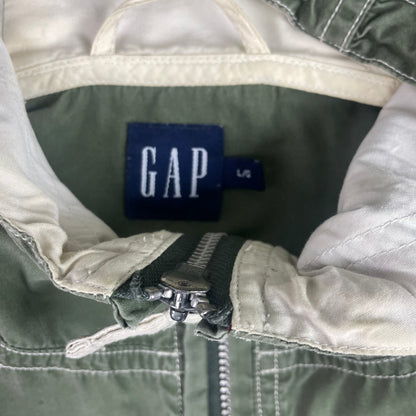 Vintage Gap 1/2 Zip Up Sage Green Anorak Hoodie Jacket