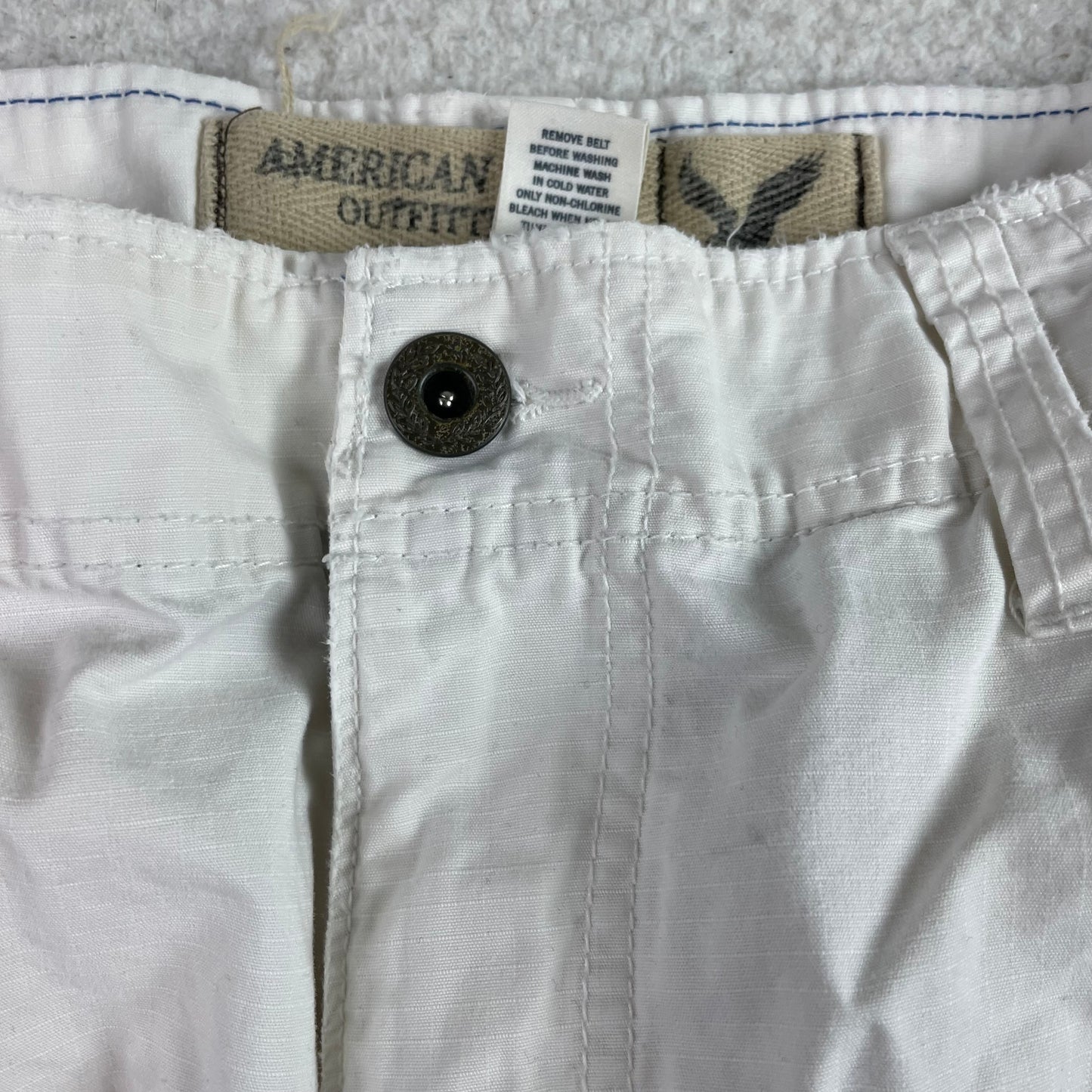 Vintage American Eagle Long Cargo White Shorts