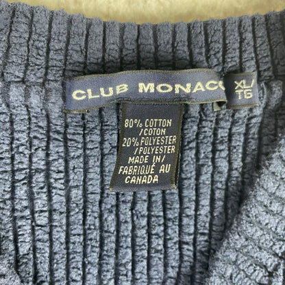 Vintage Club Monaco Ribbed Blue V Neck Sweater