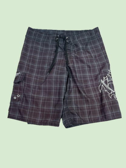 Billabong Plaid Board Shorts Mark Occy Occhilupo Made in USA