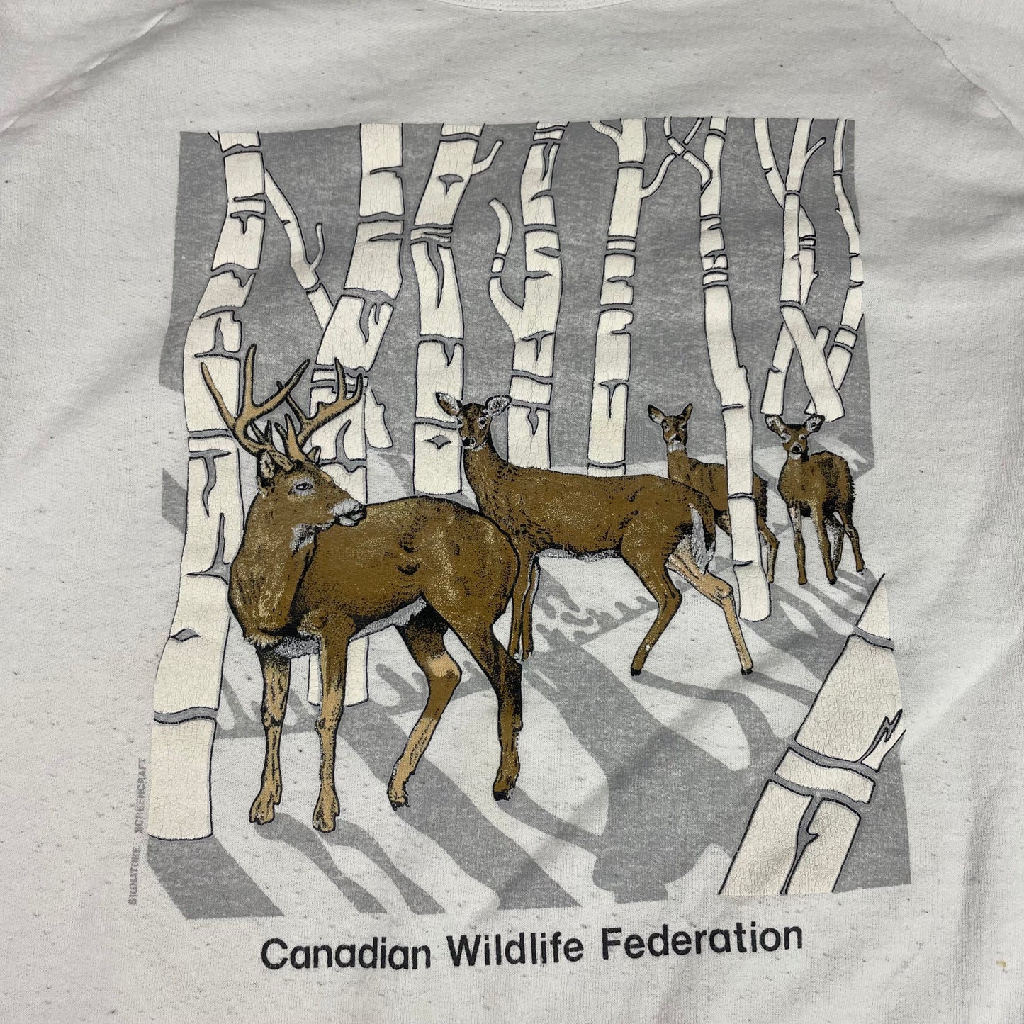 Canadian Wildlife Federation Deer Graphic White Sweatshirt