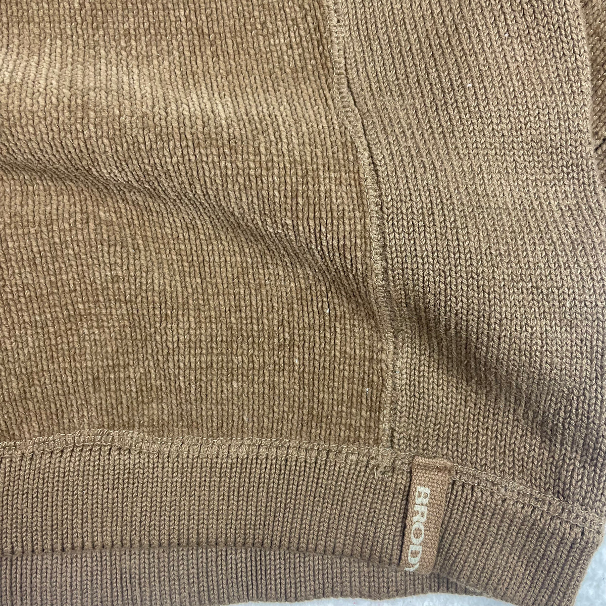 Brody Brown Ribbed Textured Knit Crewneck Sweater M Minimalist