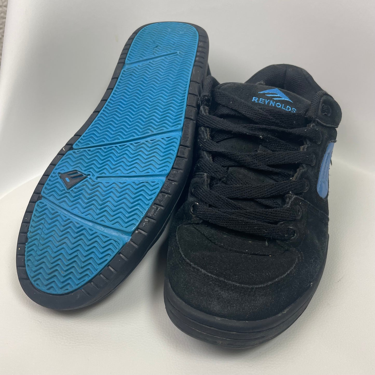 Vintage Emerica Reynolds 2 Chunky Suede Blue Black Shoes