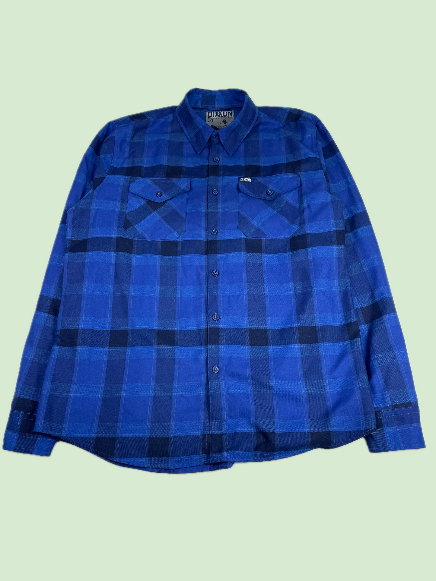Dixxon Flannel Co Dawson Blue Black Plaid Button Up Shirt