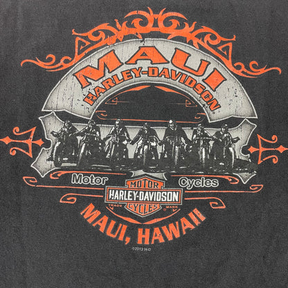 Y2K Harley Davidson Maui Hawaii Black Shirt