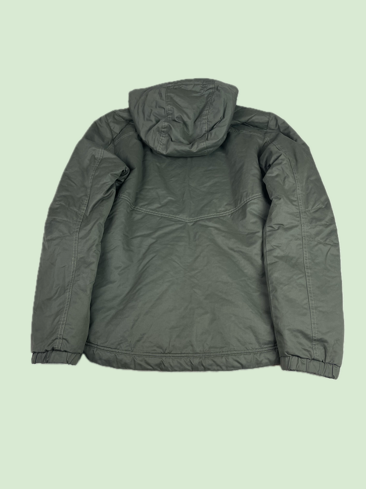 Kuhl Projekt Olive Green Sherpa Lined Hooded Quilted Jacket