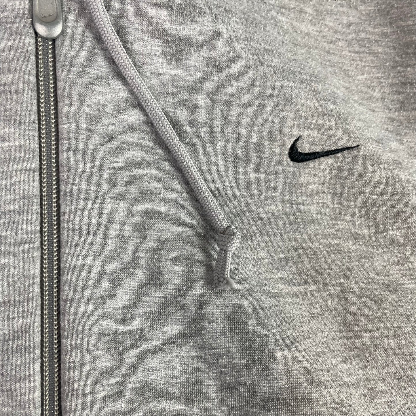 Vintage Nike Heather Gray Zip Up Hoodie Silver Tab