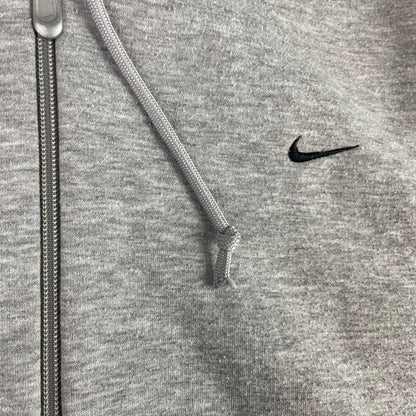 Vintage Nike Heather Gray Zip Up Hoodie Silver Tab