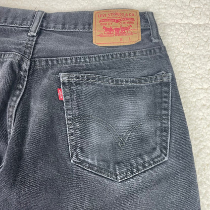Levis 550 Relaxed Fit Stone Wash Fade Black Jeans