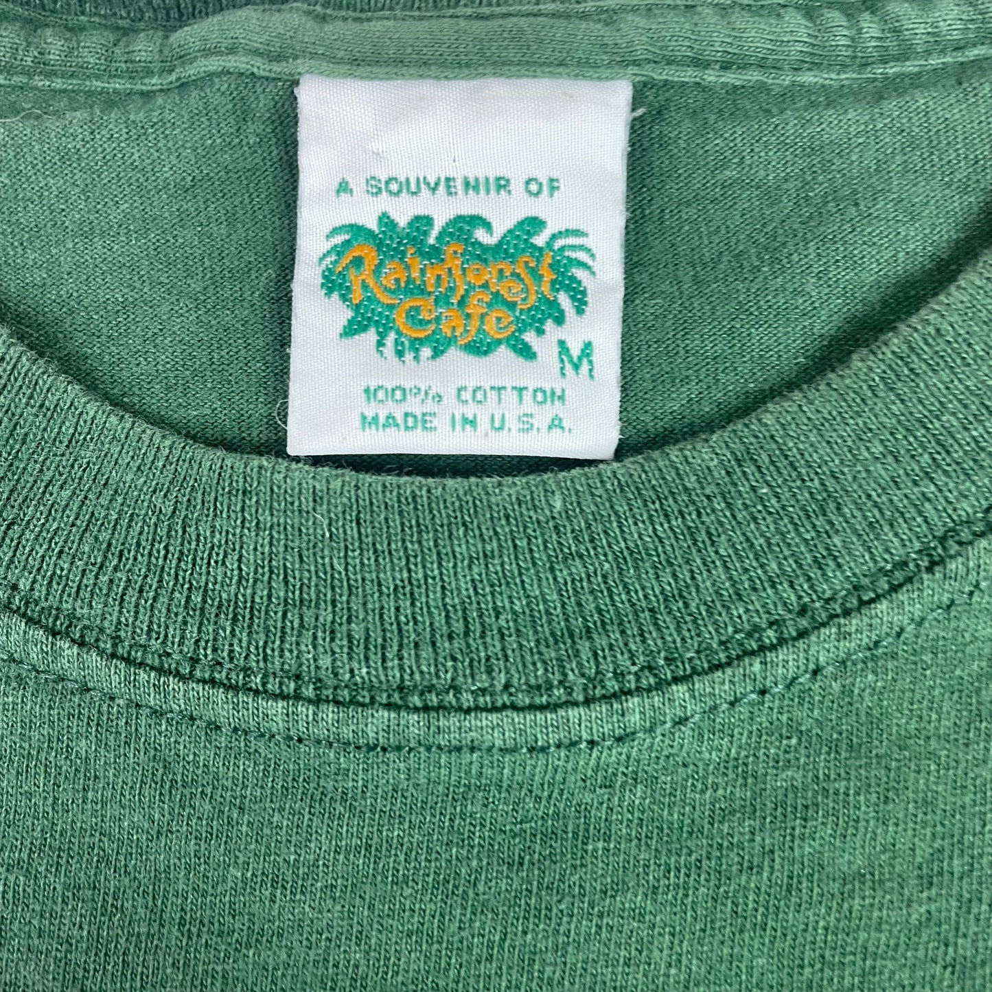 Rainforest Cafe Orlando Parrot Graphic T-Shirt Green