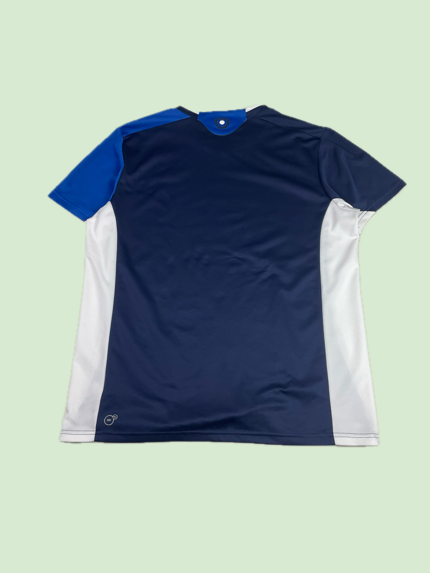 Puma Italia FIGC Soccer Training Jersey Blue White Chevron