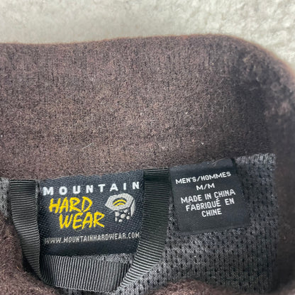 Mountain Hardwear Wool Brown Fleece Full Zip Vest