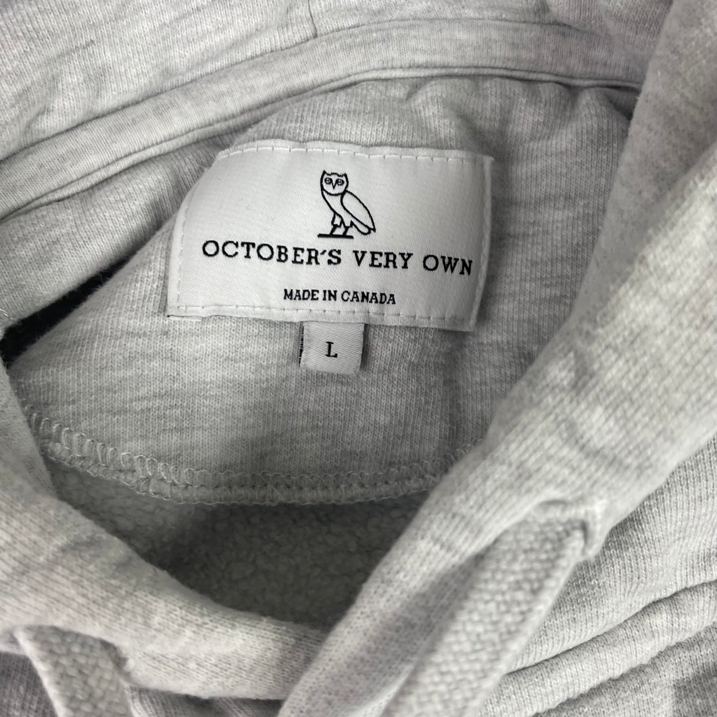 OVO October's Very Own Heather Grey Blue Script Logo Hoodie