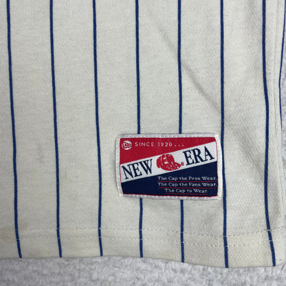 New Era Toronto Blue Jays Pinstripe T-Shirt Cream Blue