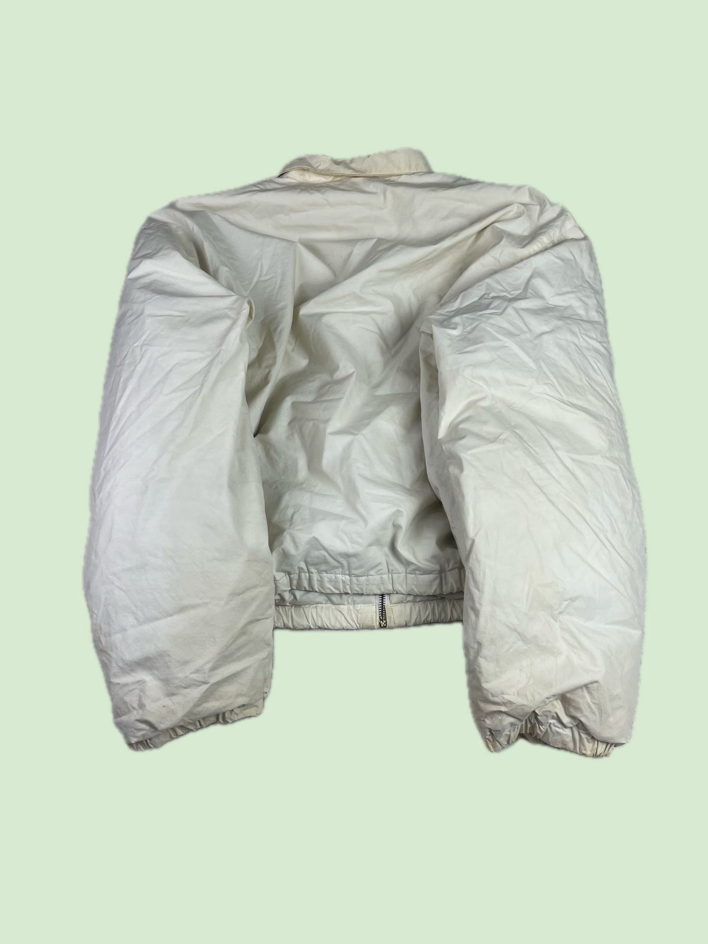 Polo Ralph Lauren White Down Puffer Jacket Ski Patch Full Zip