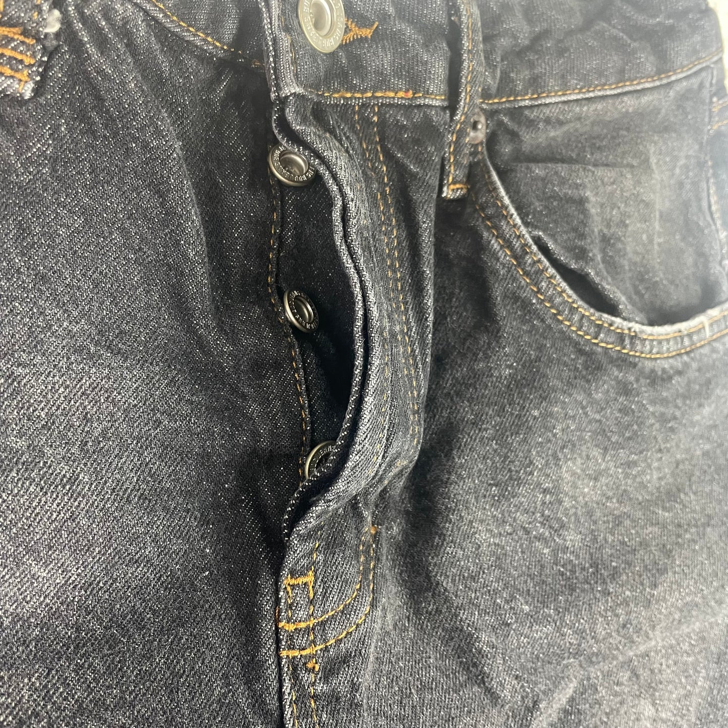 BDG Baggy Barrel Gray Drop Crotch Button Fly Denim Jeans