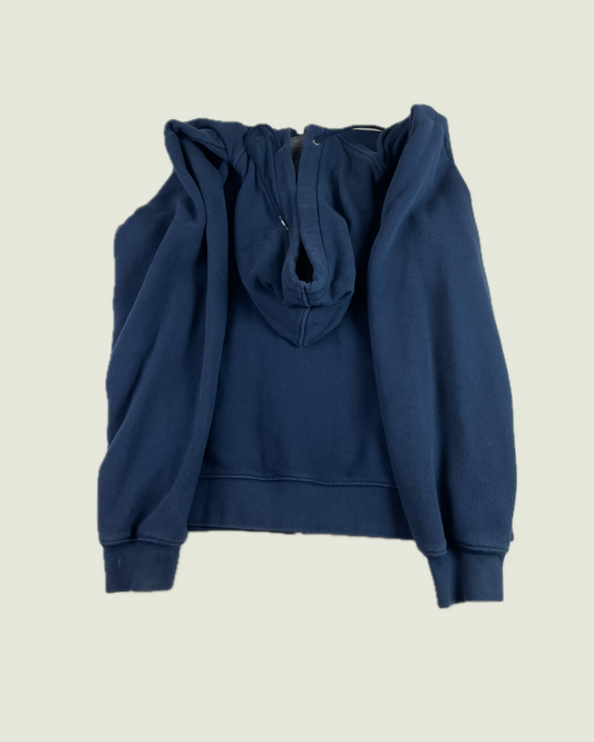 Vintage Nike Navy Blue Zip Up Hoodie Silver Tab