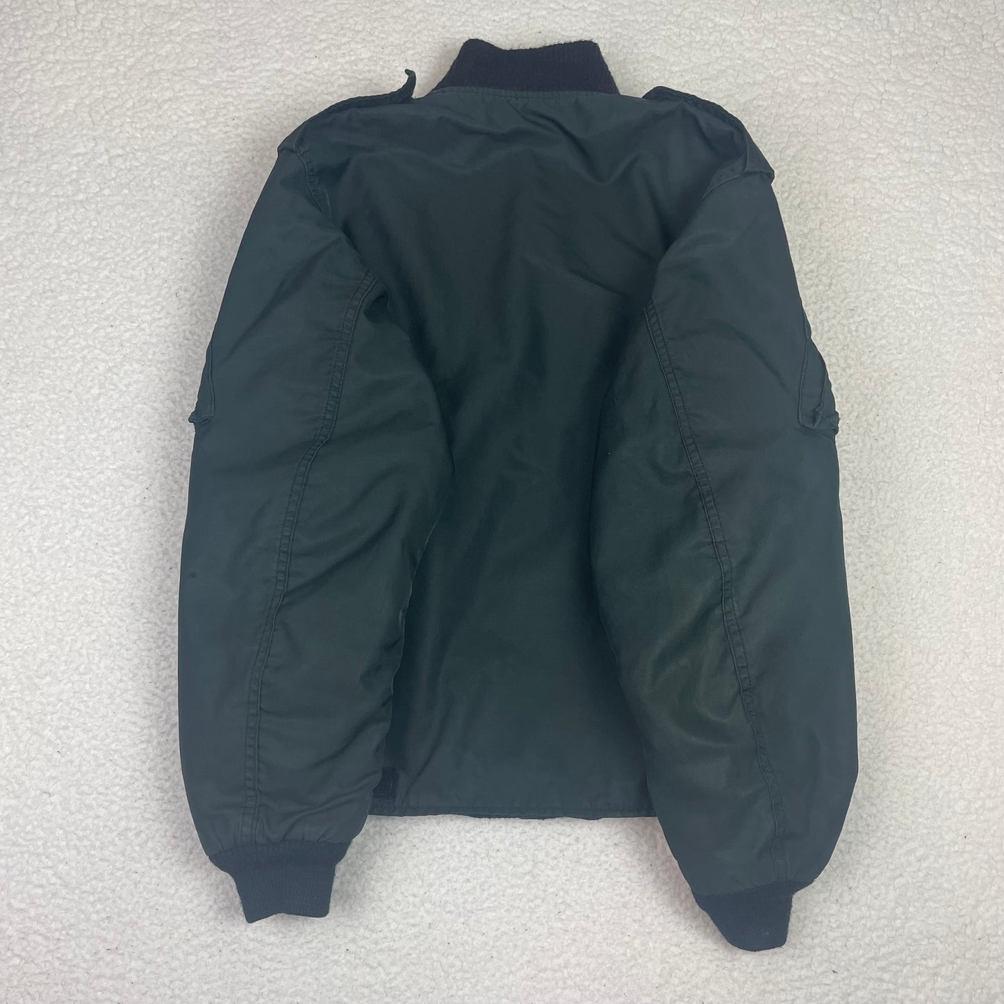 True Vintage 1980s Aviator Satin Bomber Jacket