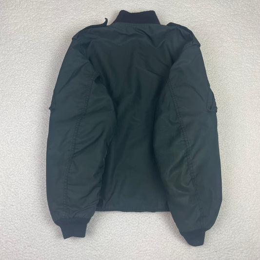 True Vintage 1980s Aviator Satin Bomber Jacket