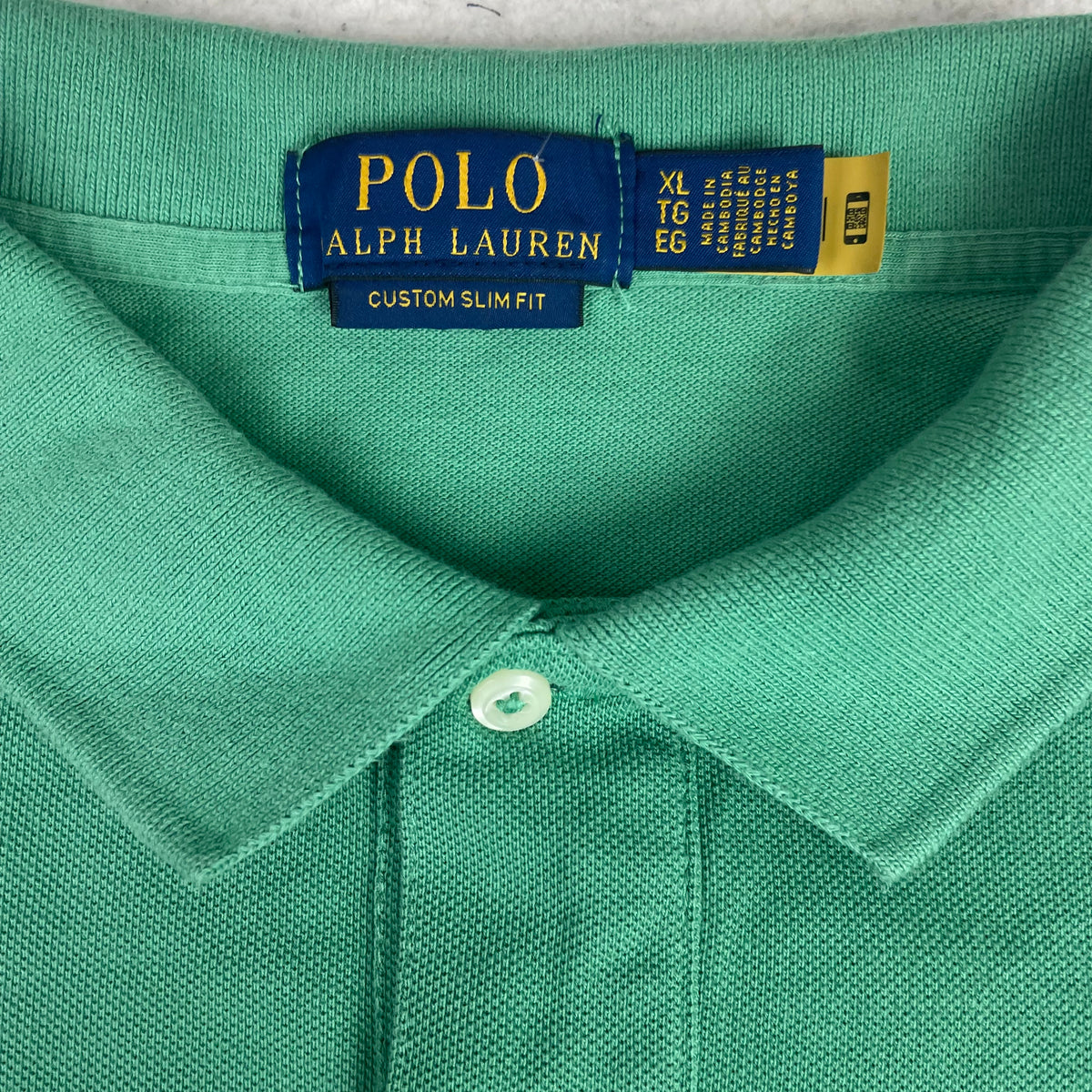 Polo Ralph Lauren Green Custom Slim Fit Polo XL Preppy Golf