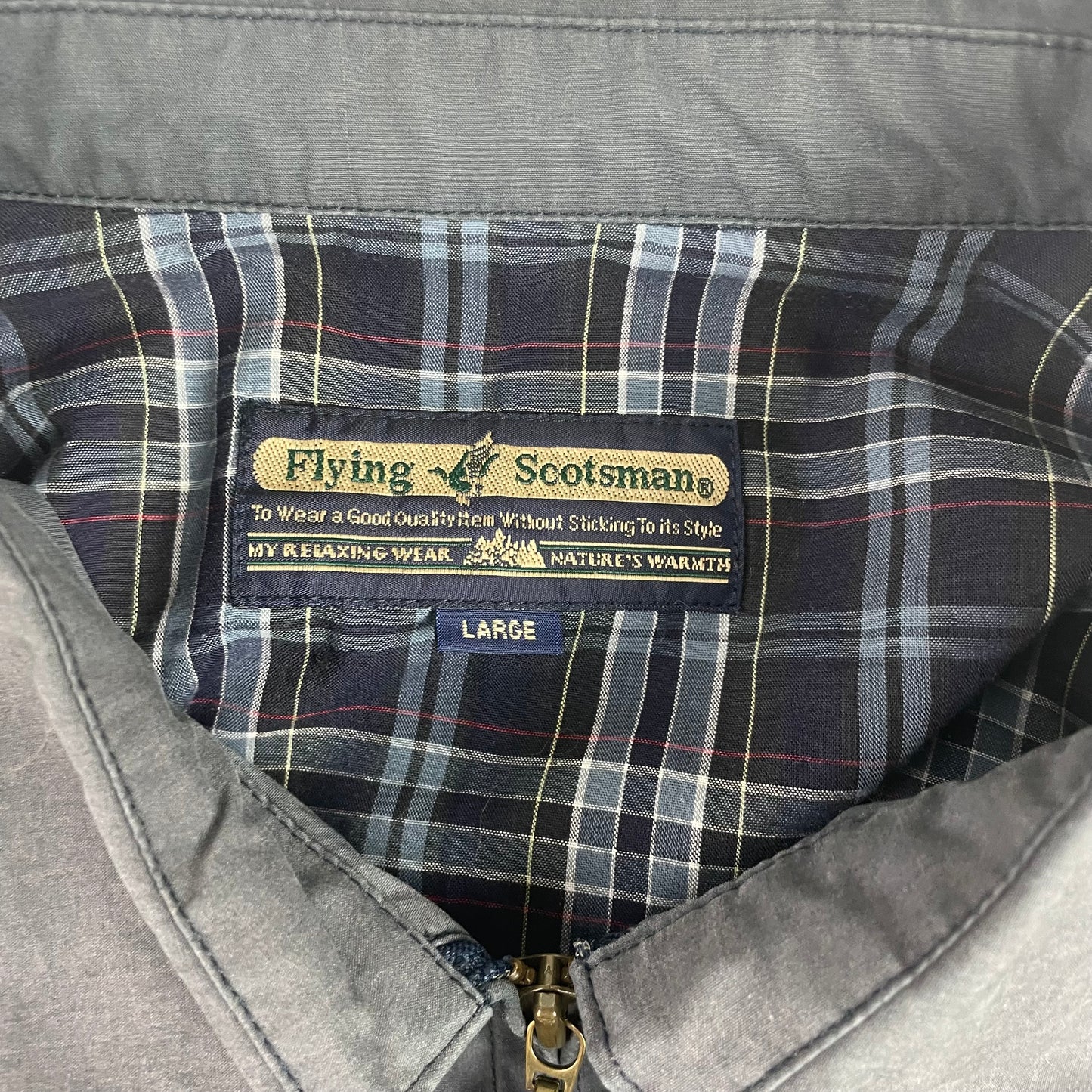 Vintage Flying Scotsman Harrington Flannel Lined Jacket