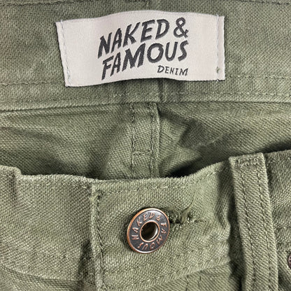 Naked & Famous Army Green Duck Selvedge Jeans