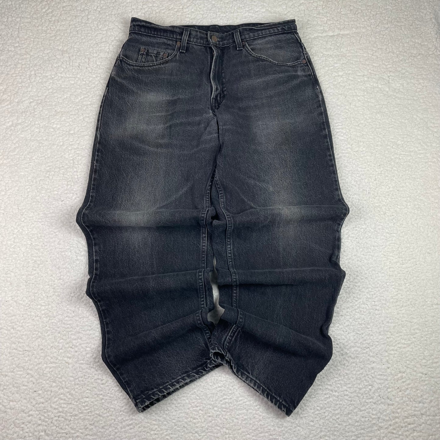 Vintage Levis 535 Euro Fit Gray Wash Barrel Drop Crotch Jeans