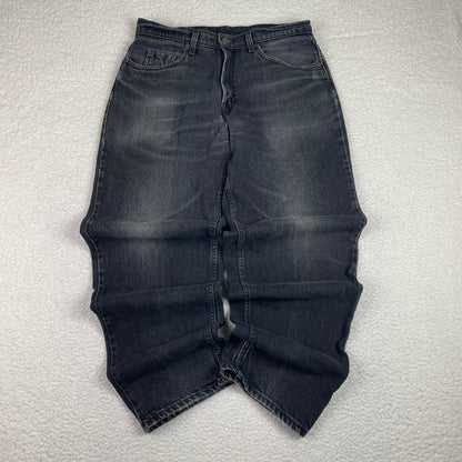 Vintage Levis 535 Euro Fit Gray Wash Barrel Drop Crotch Jeans