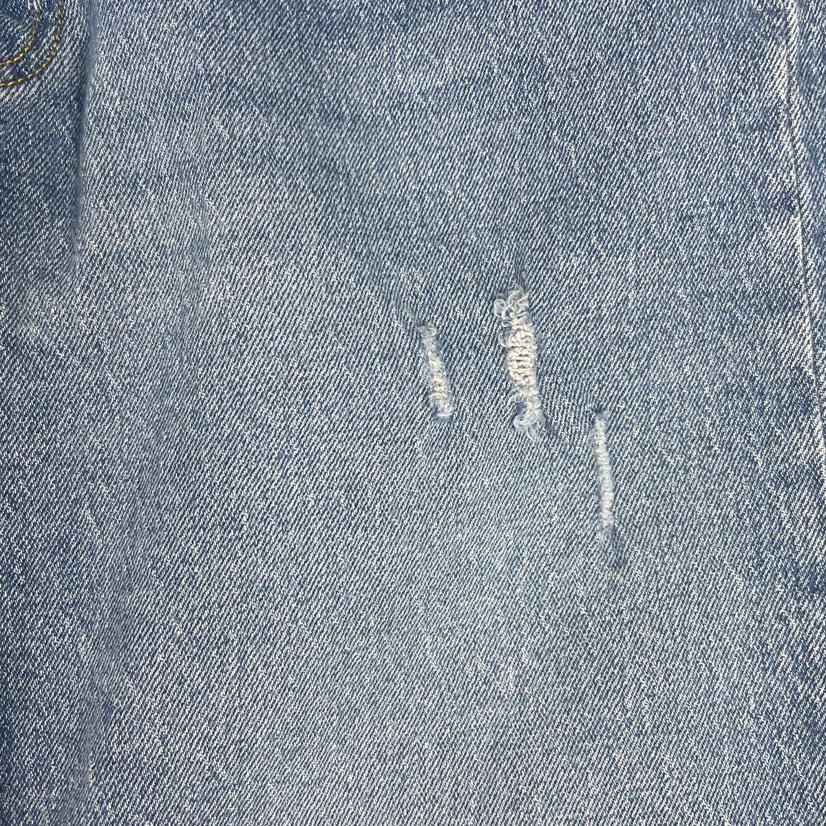 Levi's Blue Denim 501 XX Jean Shorts 34 Distressed Western Grunge