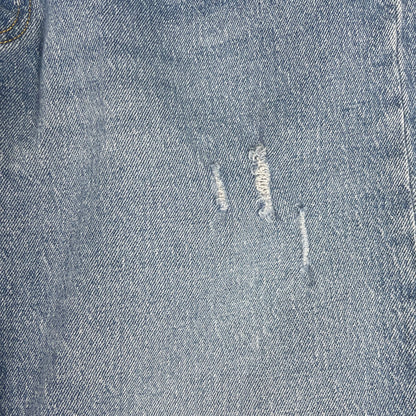 Levi's Blue Denim 501 XX Jean Shorts 34 Distressed Western Grunge