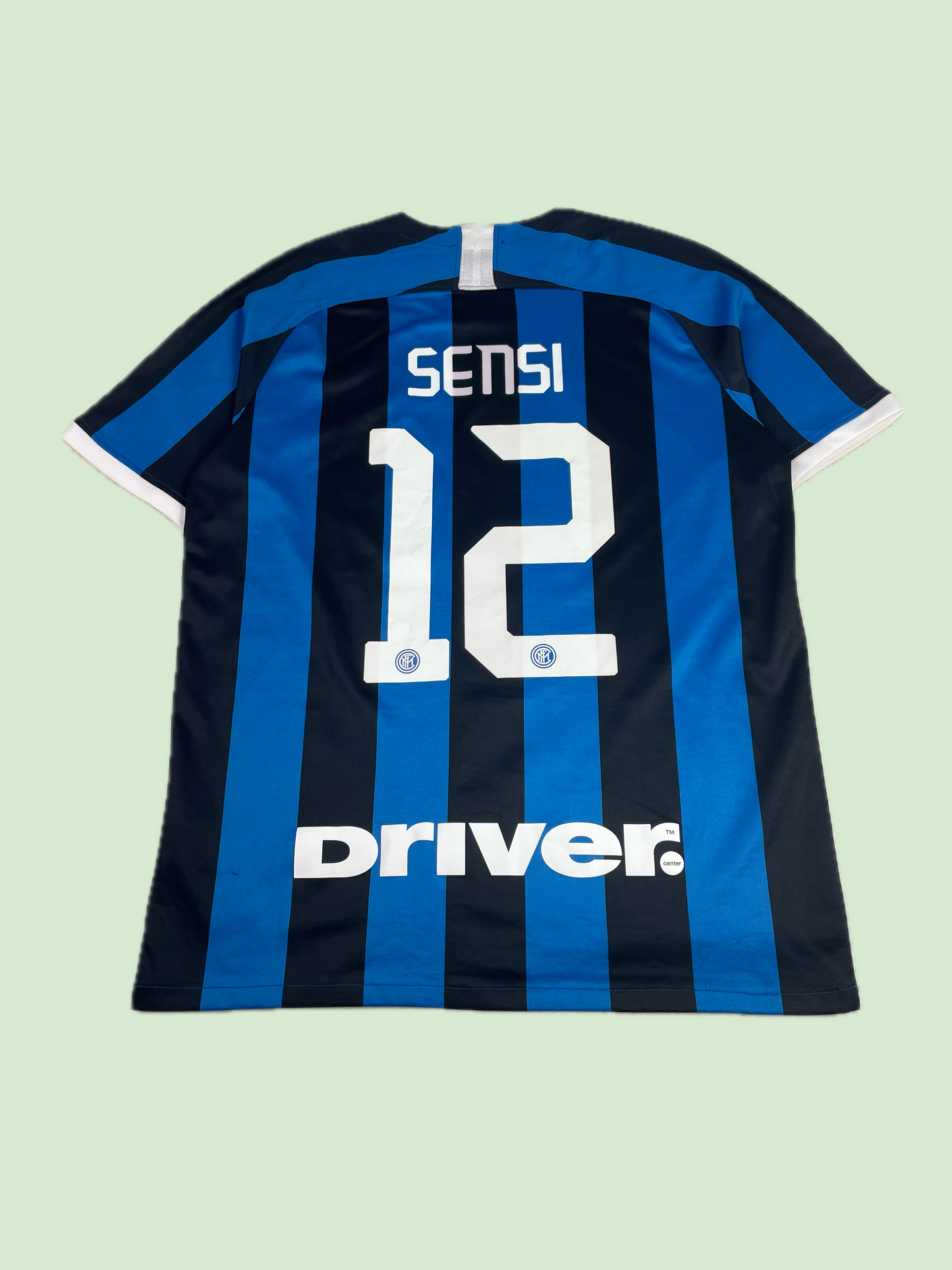 Nike Inter Milan Pirelli Home Soccer Jersey Blue Black Striped