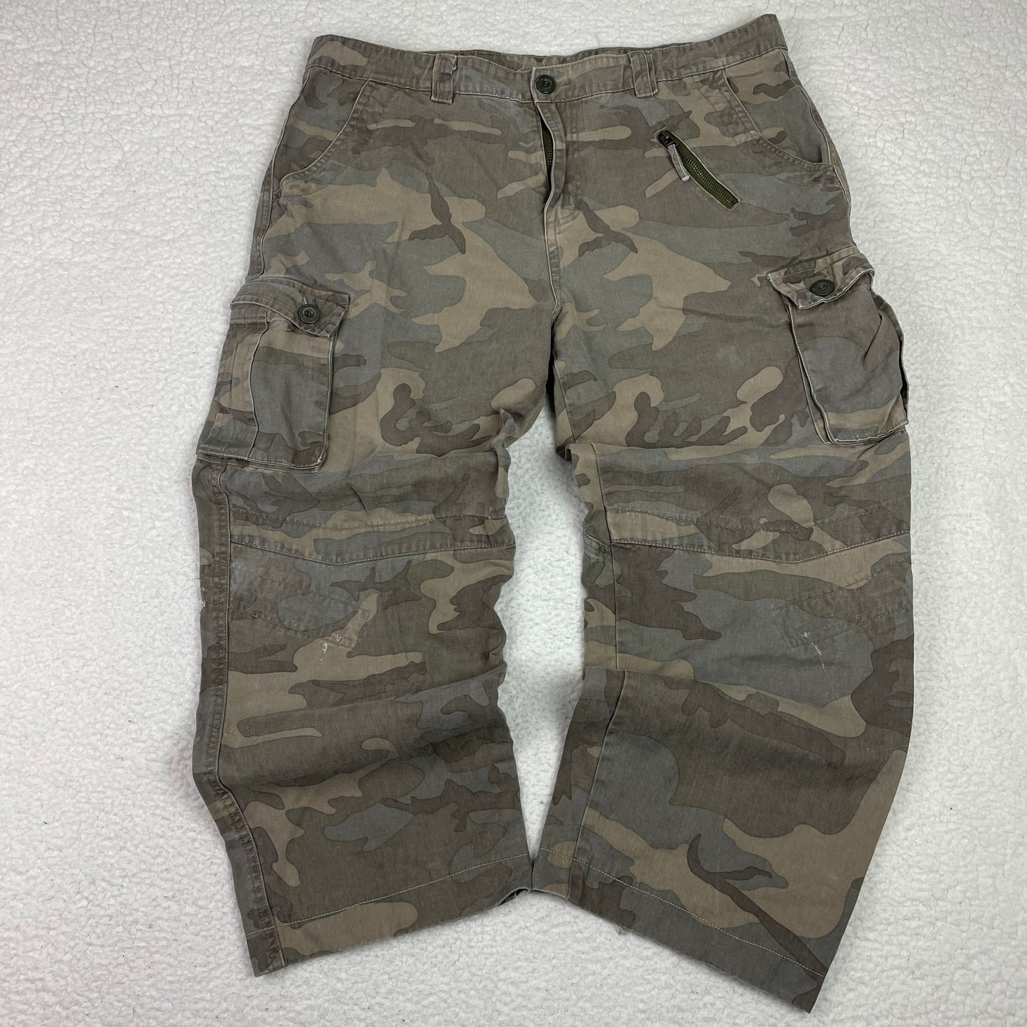 Vintage Super Baggy Woodland Camo Pants