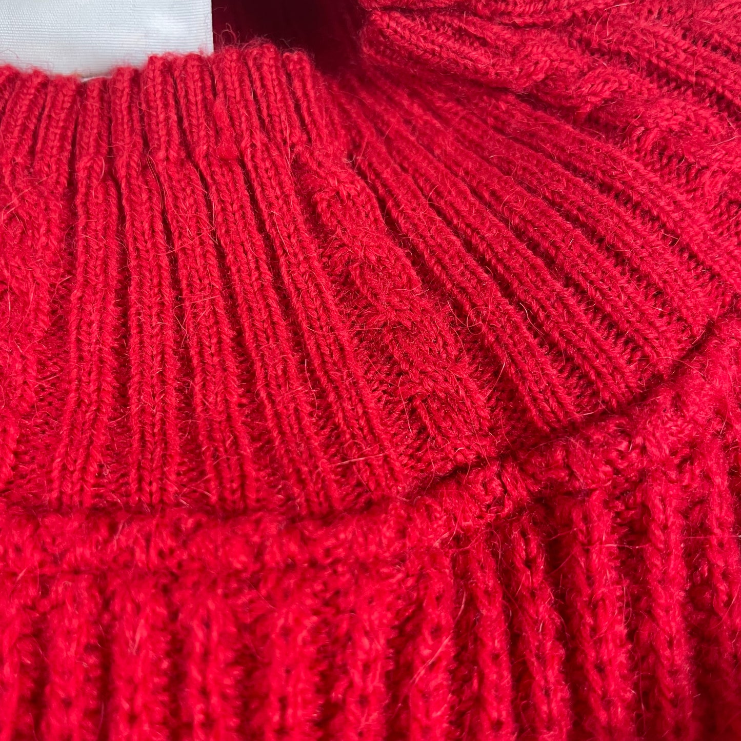 Vintage Austria Maser Mountain Red Drop Shoulder Sweater